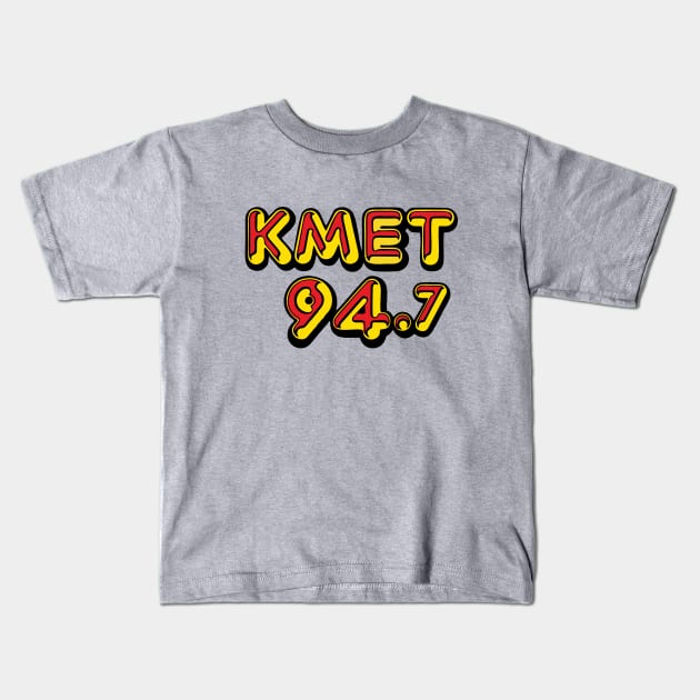 KMET Radio 94.7 Kids T-Shirt by Seitori